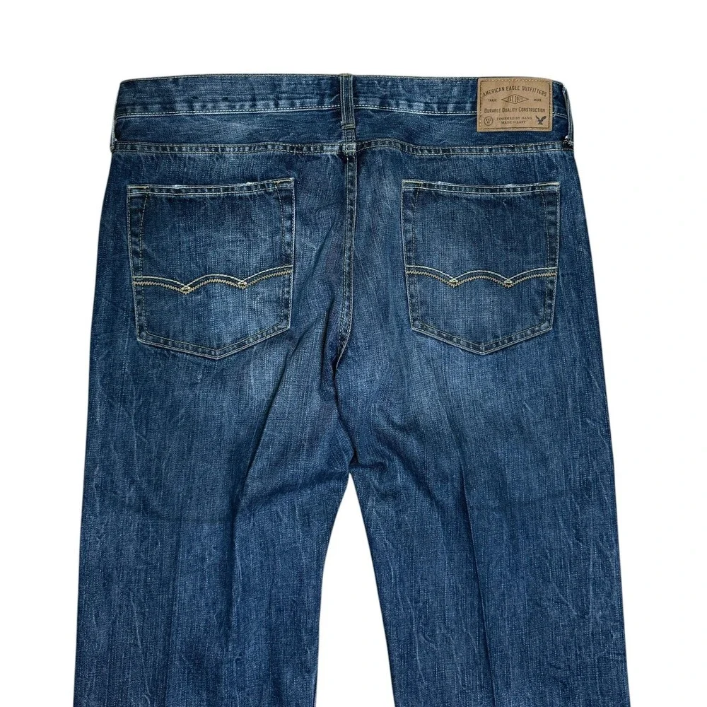American Eagle Outfitters Mens Original Straight Blue Jeans Medium Wash 36x34